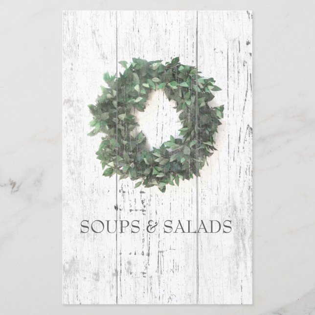 Rustic Laurel Wreath Recipe Organiser Division (Vorderseite)