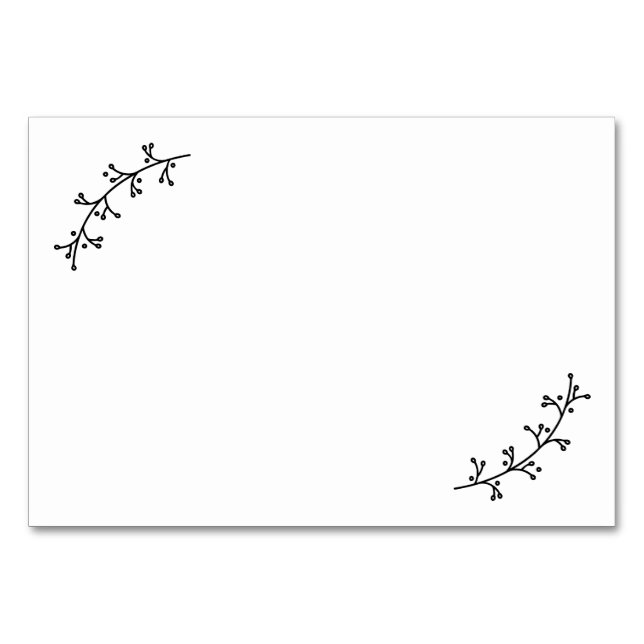 Rustic Laurels Wedding Advice und Wünsche Tischnummer (Vorderseite)