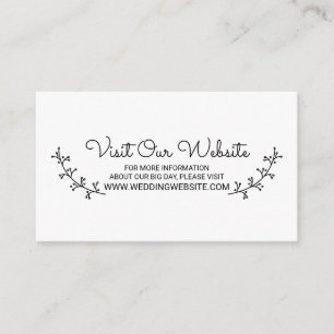 Rustic Laurels Wedding Website Begleitkarte