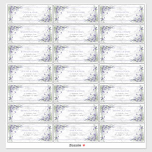 Rustic Lavender Eucalyptus Greenerity Guest Addres Aufkleber