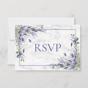 Rustic Lavender Eucalyptus Greenerity Wedding RSVP