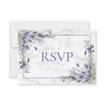 Rustic Lavender Eucalyptus Greenerity Wedding RSVP