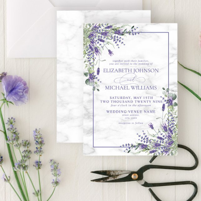 Rustic Lavender Eukalyptus Greenerity Wedding Einladung (Von Creator hochgeladen)