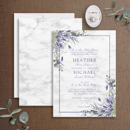 Rustic Lavender Eukalyptus Greenerity Wedding Einladung