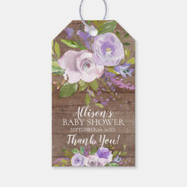 Rustic Lavender Floral Baby Dusche Gefallen Gesche Geschenkanhänger
