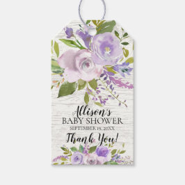 Rustic Lavender Floral Baby Dusche Gefallen Gesche Geschenkanhänger