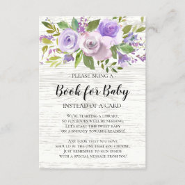 Rustic Lavender Floral Baby Shooting Book for Baby Begleitkarte