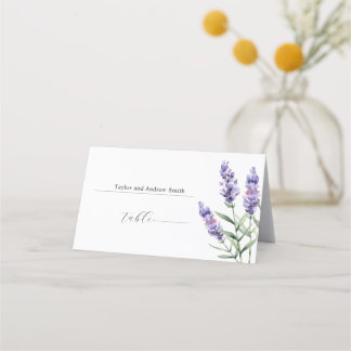 Rustic Lavender Wedding Platzkarte