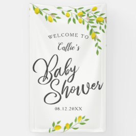 Rustic Lemon Baby Dusche Willkommen Banner