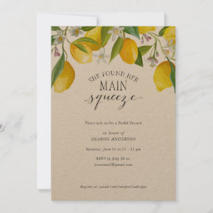 Rustic Lemon Sie fand ihren Hauptpresse, Bridal  Einladung