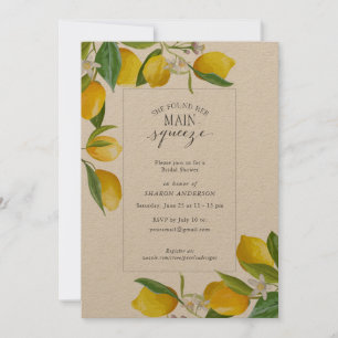 Rustic Lemon Sie fand ihren Hauptpresse Bridal Einladung