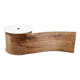Rustic Light Wood Tone Satin Ribbon Satinband