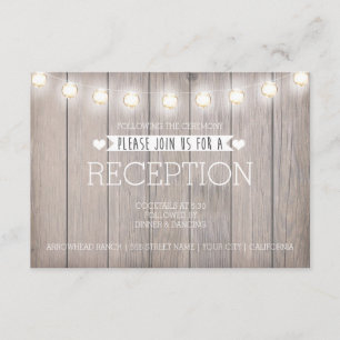 RUSTIC LIGHTS - EMPFANGSKARTE BEGLEITKARTE