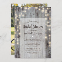 Rustic Lights Wood Foto Brautparty