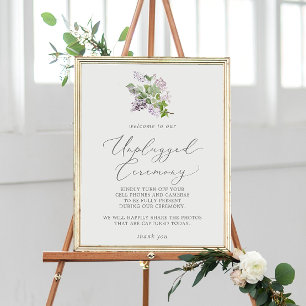 Rustic Lilac Unplugged Zeremonie Poster
