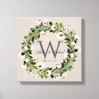 Rustic Linen Wreath Monogram Wedding Keepske