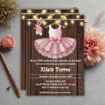 Rustic Little Ballerina Tutu Glitzer Babydusche