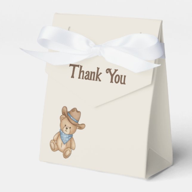 Rustic Little Cowboy Baby Shower Gevor Box Geschenkschachtel (Vorderseite)
