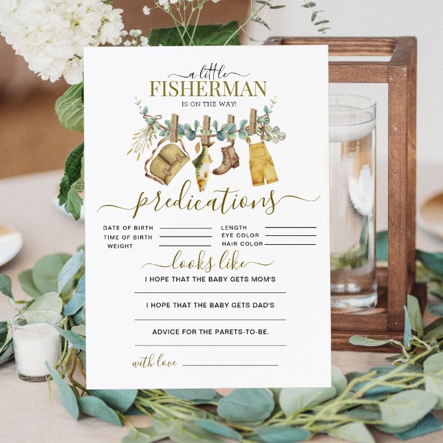 Rustic Little Fisherman Baby Shower Vorhersagen (Von Creator hochgeladen)