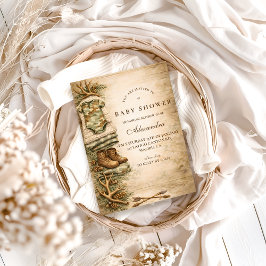 Rustic Little Hunter Woodland Baby Shower Einladung