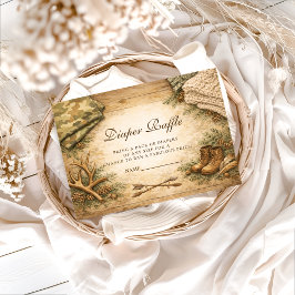 Rustic Little Hunter Woodland Diapper Raffle Begleitkarte