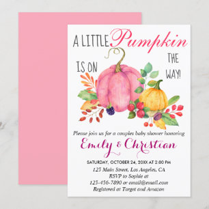 Rustic Little Pumpkin Fall Paare Babydusche Einladung