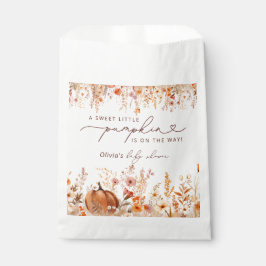 Rustic Little Pumpkin Fall Wildblumen Babydusche Geschenktütchen