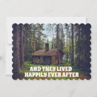 RUSTIC LOG CABIN CUSTOM WEDING EINLADUNGEN