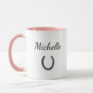 Rustic Lucky Horseshoe Western Personalisiert Tasse