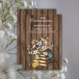 Rustic Magical Storybooks Baby Dusche Begleitkarte