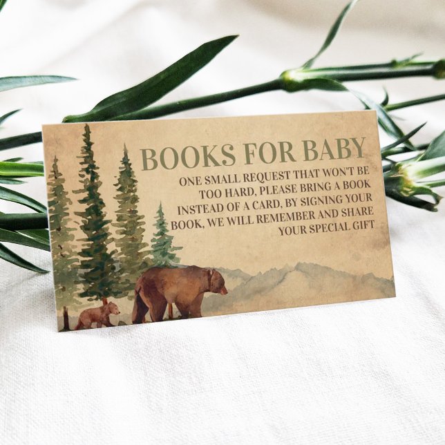 Rustic Mama & Baby Bear Book Request Begleitkarte (Von Creator hochgeladen)
