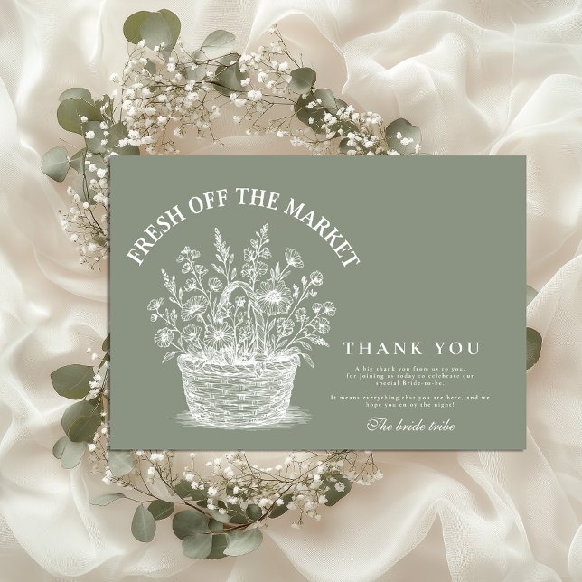 Rustic Market Garden Dusche Dankeskarte (Von Creator hochgeladen)