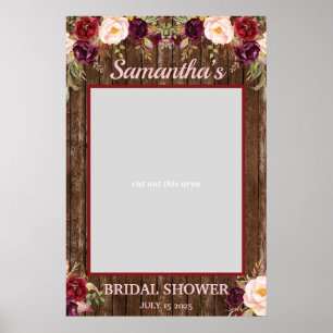Rustic Marsala Burgundy Foto Prop Frame Poster