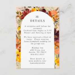 Rustic Marsala Burnt Orange Fall Wreath Begleitkarte