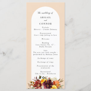 Rustic Marsala Burnt Orange Fall Wreath Programm