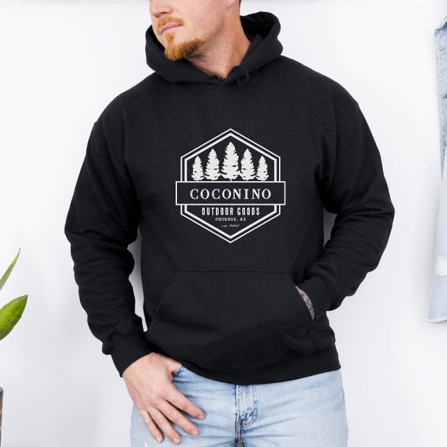 Rustic Masculine Forest Mountains Outdoors Hoodie (Von Creator hochgeladen)