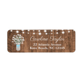 Rustic Mason Jar Blume & Lights Baby Boy Dusche