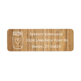 Rustic Mason Jar Brown White Wood Country Wedding