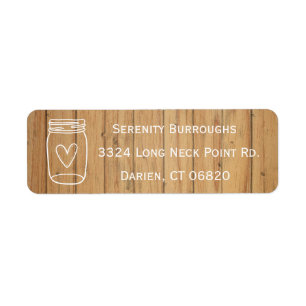 Rustic Mason Jar Brown White Wood Country Wedding