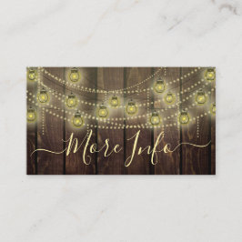 Rustic Mason Jar Lantern Wedding Details Begleitkarte