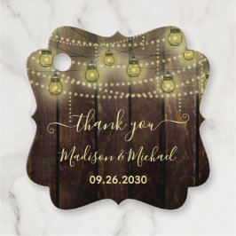 Rustic Mason Jar Lantern Wedding Vielen Dank Geschenkanhänger