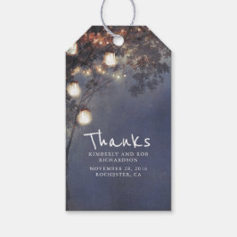 Rustic Mason Jar Lights Tree Wedding Geschenkanhänger