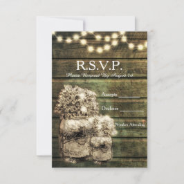 Rustic Mason Jar R.S.V.P.-Karte RSVP Karte