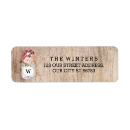 Rustic Mason Jar Watercolor Blume Wood Wedding