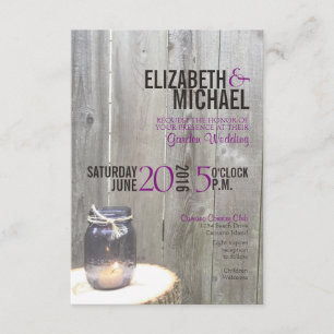 Rustic Mason Jar Wedding Einladung Vorlage