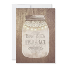 Rustic Mason Jar Wedding Einladungen