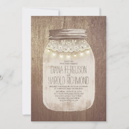 Rustic Mason Jar Wedding Einladungen