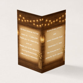 Rustic Mason Jar Wedding Programmvorlage