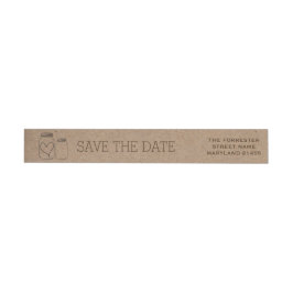 Rustic Mason Jars Heart Save the Date Hochzeit
