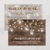 Rustic Mason Lights Empfang Dinner UAWG Entdeckung